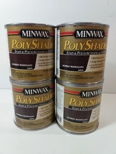 4X Minwax POLY SHADE BOMBAY MAHOGANY SATIN STAIN  POLYURETHANE IN ONE 8 oz