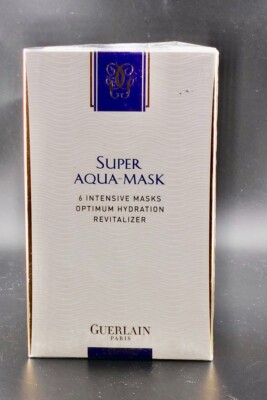 Vintage Guerlain Super Aqua Mask Intense Hydration Mask 6 Pieces NIB