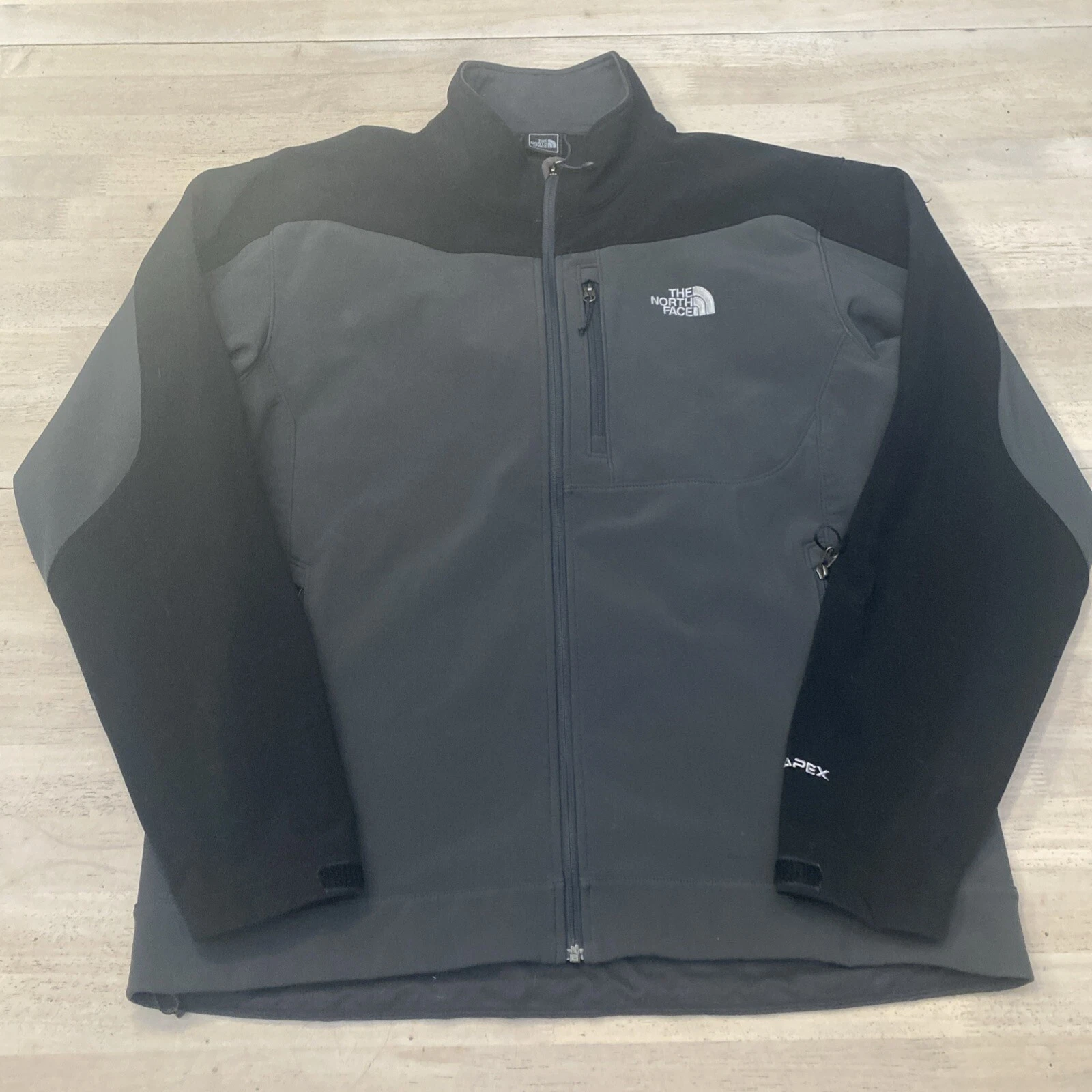 North Face Apex Jacket Mens XL Full Zip Up Soft Shell Black Gray
Opens in a new window or tab