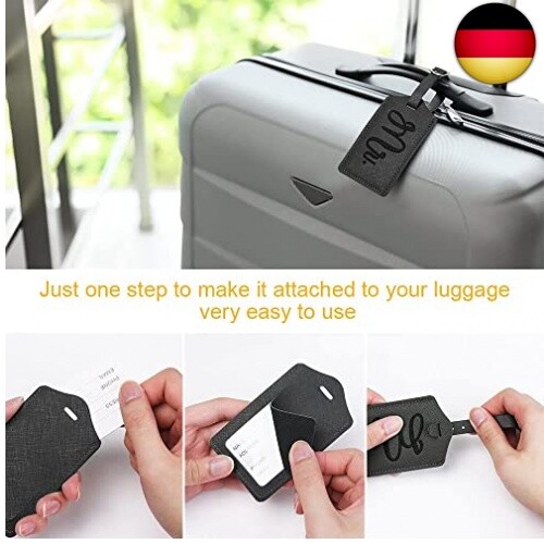 5 pezzi/set Etichette bagagli in alluminio, etichette bagagli da