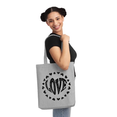 Valentines Love Heart Tote Bag, Eco-Friendly Reusable Tote, Women's Tote Bag