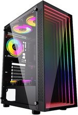 B-Optillusion ARGB ATX Gaming PC Case with Tempered Glass  EATX Support