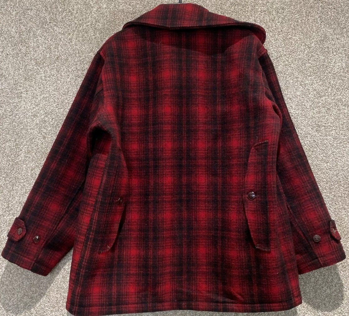 Vintage Woolrich 503 Mens 40 Wool Mackinaw Plaid Hunting Coat