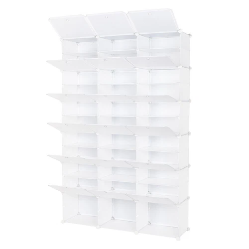 12-Tier Portable 72 Pair Shoe Rack Organizer36 Grids Tower Shelf Storage US - Picture 5 of 6