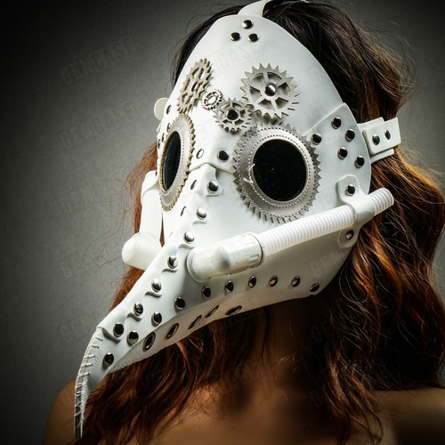 Plague Doctor Steampunk Long BirdNose Halloween Adult Cosplay Costume Party Mask - Picture 115 of 138