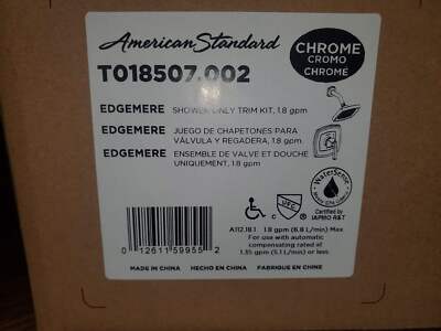 AMERICAN STANDARD T018507.002 ''EDGEMERE'' CHROME SHOWER ONLY TRIM KIT 198082