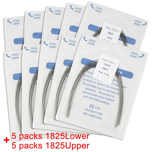 10*Dental Orthodontic Super Elastic Niti Rectangular Arch Wire 18X25