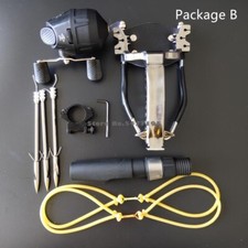 Fronde Lance Pierre HAUTE PERFORMANCE + flèches métal Moulinet démontable Chasse