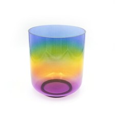 Clear Crystal Singing Bowl Colored Alchemy for Sound Healing Meditation Yoga