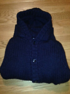 Cardigan Con Cappuccio B D Baggies In Lana Uomo Colore Blu Navy lia L Ebay