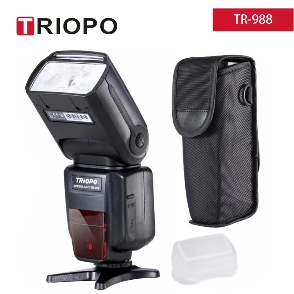 Lanterna Speedlite US TRIOPO TR-988 TTL 1/8000s para câmera Canon Nikon DSLR - Imagem 2 de 4