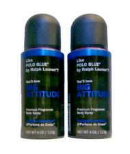 Designer Imposters BIG ATTITUDE Premium Fragrance Body Spray 4oz (2 cans)