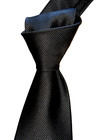 $280 NWT TOM FORD Black Charcoal dashes men's  3.6” woven silk neck Tie ITALY