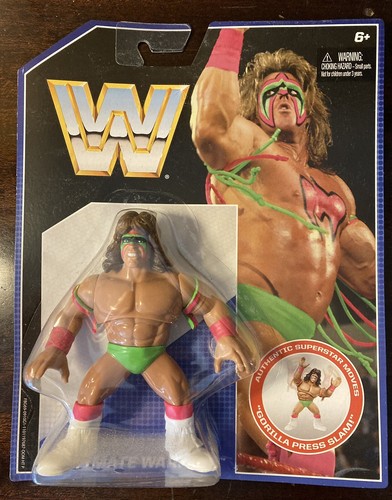 WWE/WWF Ultimate Warrior MOC Mattel Retro Action F...