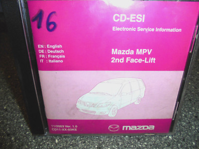 Mazda MPV 2nd Face-Lift CD-ESI CD11-XX-03KE Original-CD 11/2003 Ver.1.0