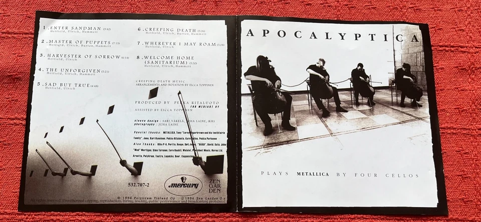 APOCALYPTICA CD ALBUM - PLAYS METALLICA BY FOUR CELLOS - Изображение 2 из 4
