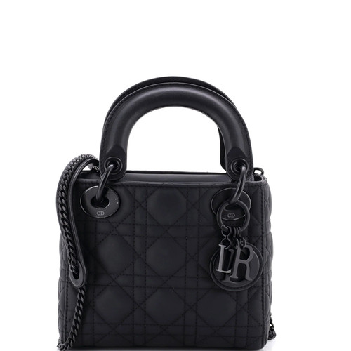 Christian Dior Ultra Matte Lady Dior Chain Bag Cannage Quilt Calfskin Mini