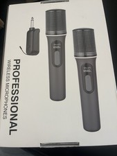 Wireless Microphones, 5-level Volume Adjustment, Dual Handheld Dynamic