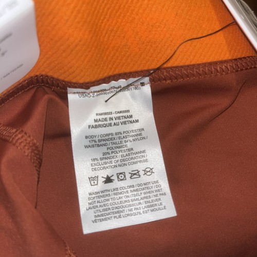 Nike Women Pro Mid-Rise 3" Graphic Shorts Rugged Orange size XXL Tight Fit - Picture 8 of 8
