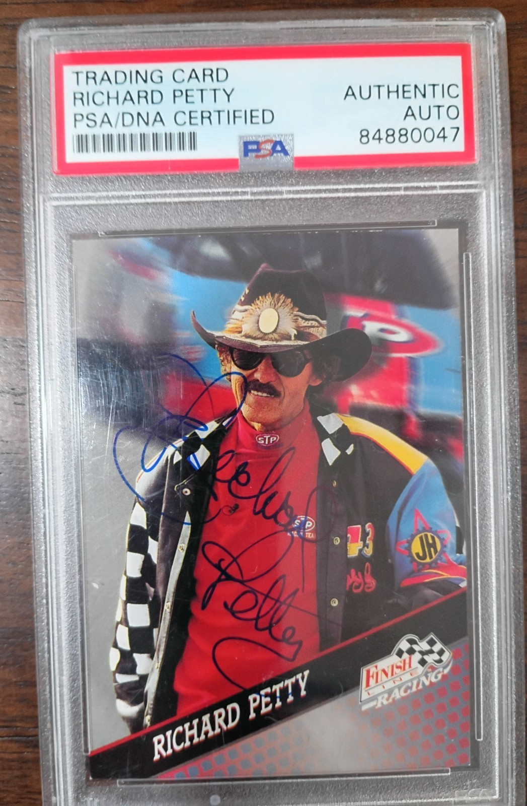 Richard Petty Signed 1993 Finish Line Racing 64 AUTO PSA/DNA 84880047 AUTHENTIC