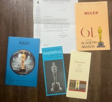 Vintage Academy Awards 61st 62nd 63rd Oscar Rules Voting Documents Lot