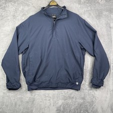 Zero Restriction Pullover Mens Large Blue Golf Windshirt 1/4 Zip Windbreaker
