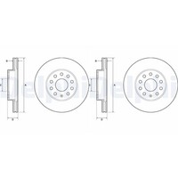 2X Delphi Bremsscheiben 276Mm BelÜFtet Vorne Passend FüR Audi A3 Seat Leon