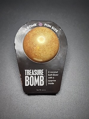 DA BOMB Treasure Bomb Coconut Bath Fizzer Surprise Inside 3.5oz Gold