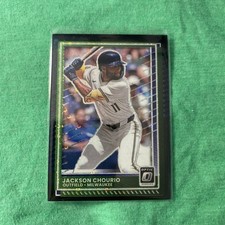 JACKSON CHOURIO 2025 PANINI DONRUSS OPTIC BLACK PANDORA SP CARD BREWERS
