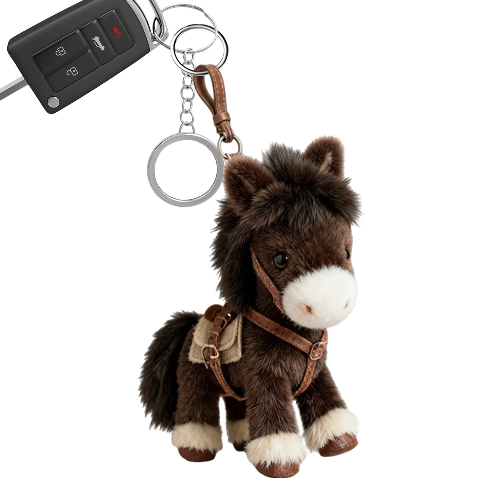 Horse Plush 7inch Key Chain Soft Collectible Doll Charm Plush Horse Toys