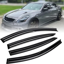 For 2007-2015 Infiniti G37 Mug Style 3D Wavy Window Visors Rain Guards Deflector
