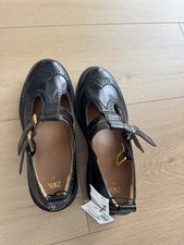 Zara Women s Black Leather Mary Jane Shoes Si...