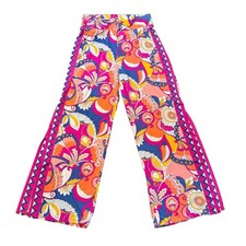 Trina Turk Swim Cover-Up Pants Size XL Foldover Waistband Retro Inspired