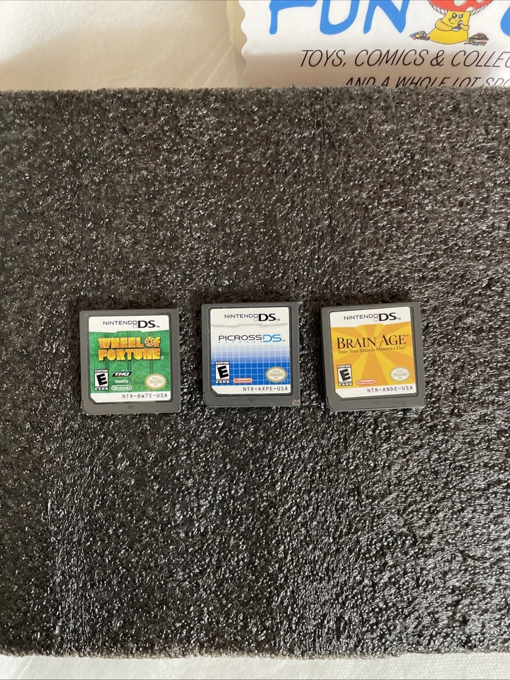 3 Nintendo DS Games: Wheel of Fortune, Picross, Brain Age - Image 2 of 4