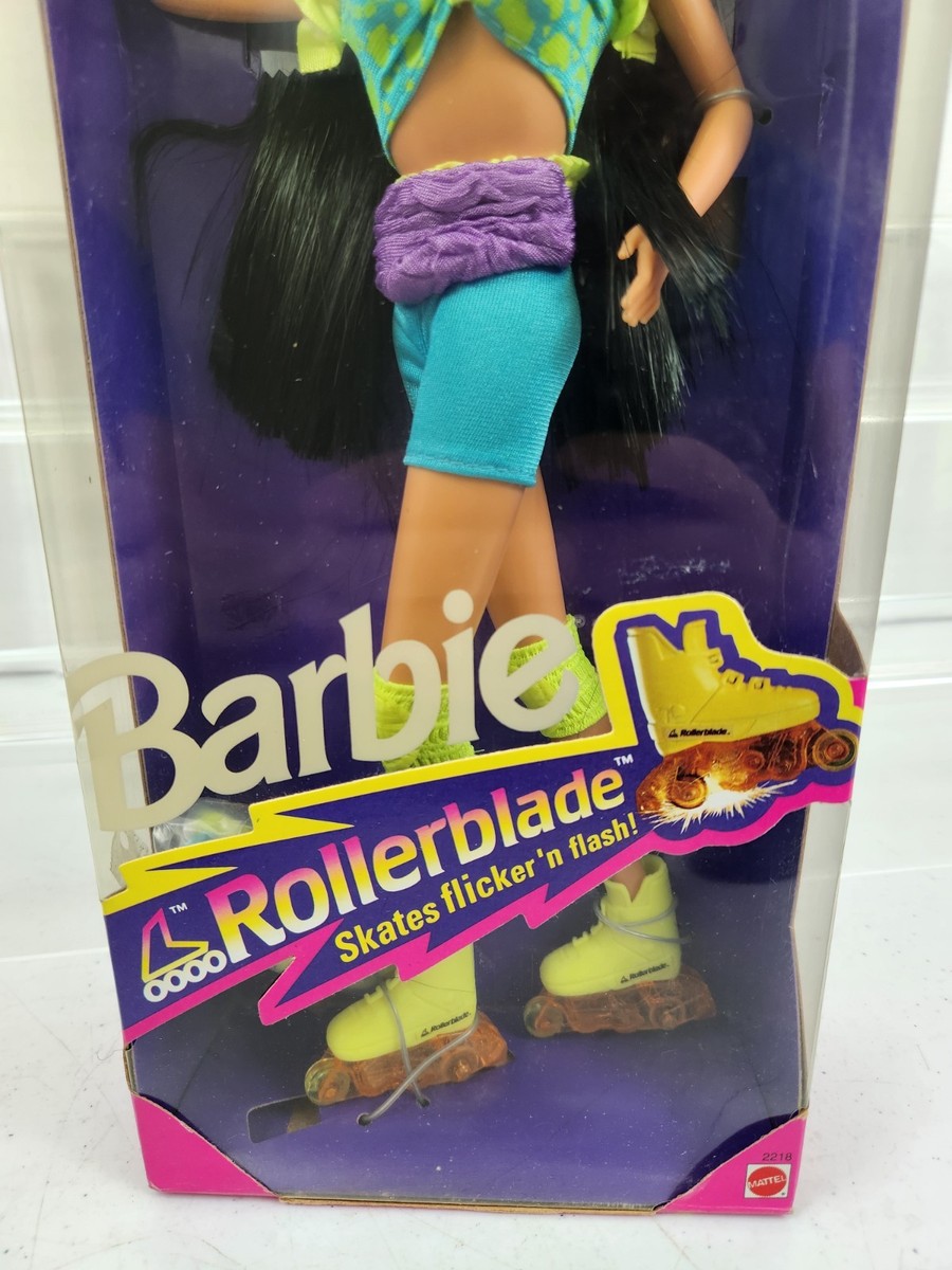 Barbie Rollerblade Kira Doll W Flicker N Flash Skates 1991