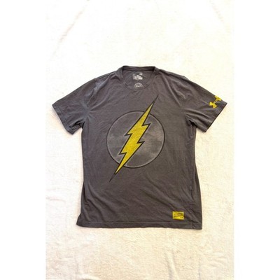 Under Armour Flash DC Comics Originals Heatgear Grey Graphic T-Shirt Mens Large