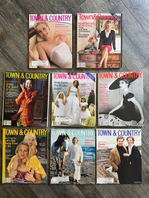 TOWN & COUNTRY Magazine 1997 1998 1999 2000 8pc Lot Luxury Style Travel Leisure