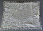 2 Antique Italian LINEN + LACE Pillow Shams Hand Embroidery VENICE REGATTA 1920 — photo 3