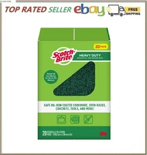 Scotch-Brite Heavy Duty Industrial Scour Pads - 20 Count Pack - Commercial Clean