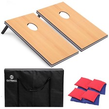 Cornhole Set Corn Holes Outdoor Game Cornhole Boards Regulation Size Bean Bag...