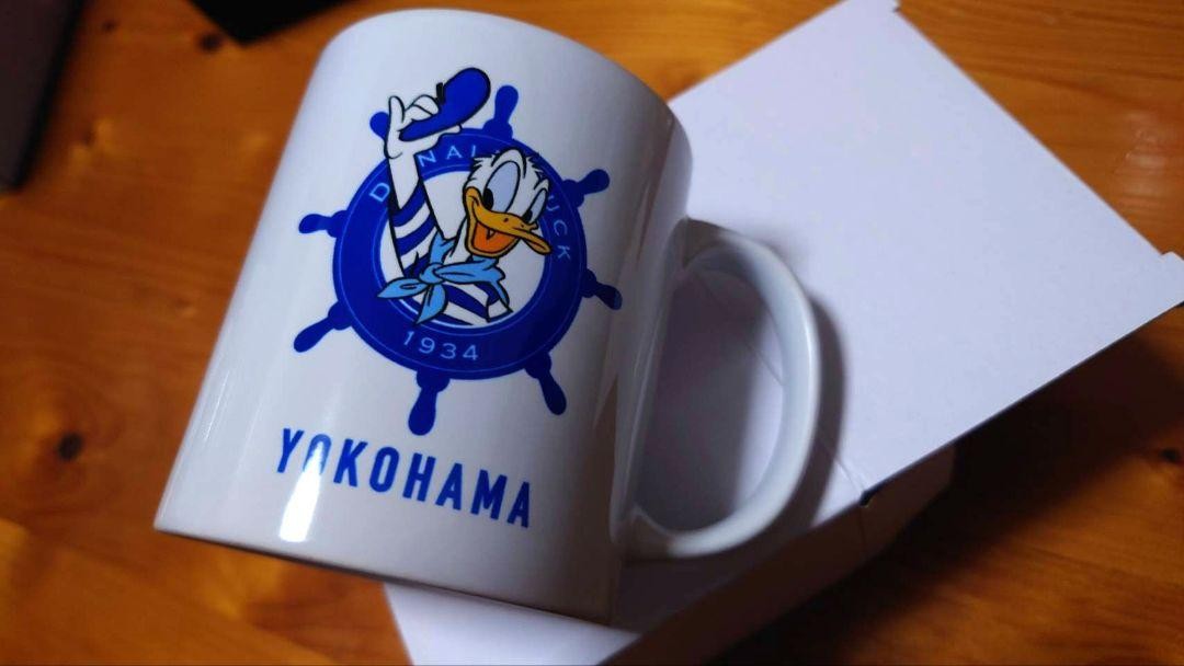 Disney Donald Duck Ceramic Mug Yokohama Landmark Plaza Souvenir