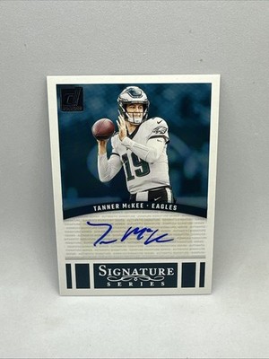 Tanner McKee 2024 Panini Donruss Auto Signature Series SP Eagles X