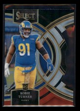 2023 Panini Select #131 Kobie Turner Black and Red Prizms Die Cuts