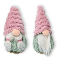 damaloo Wichtel Figuren Set – Rosa & Grün – Flauschige Frühlings & Weihnachtsdeo