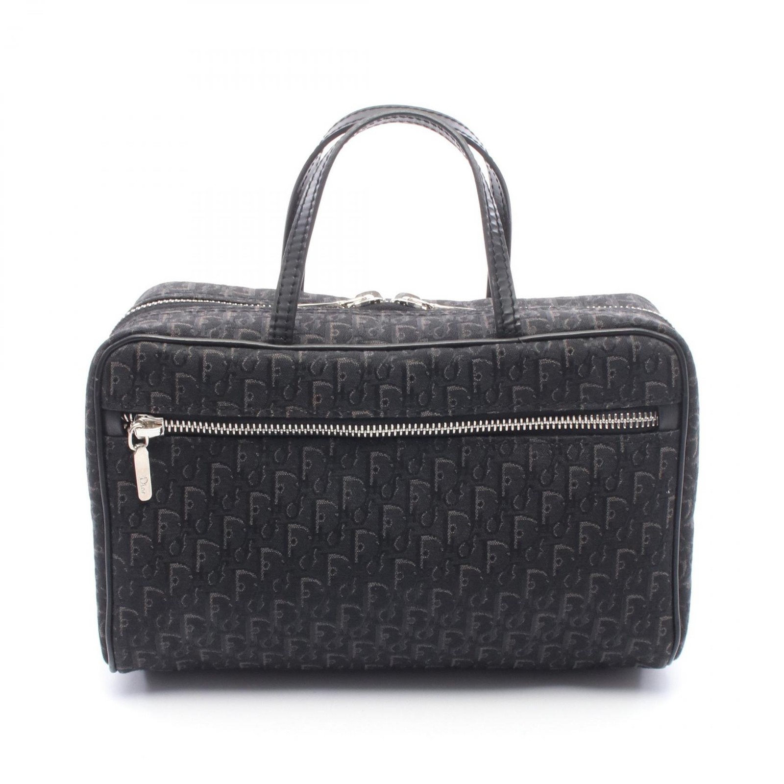 Christian Dior street chic trotter Handbag pouch canvas leather Black Used Women
