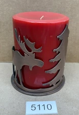 White Barn Candle Co Cinnamon Stick Candle Holder Bear Moose Pine Bronze Retired