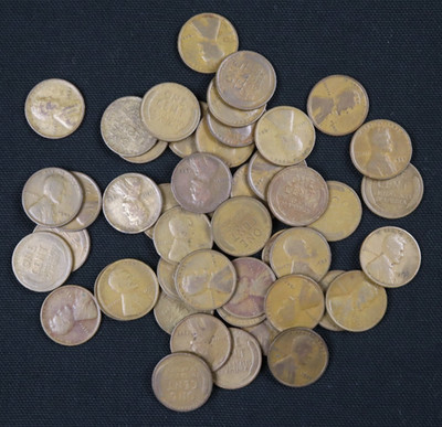 47 - 1923 Lincoln Wheat Cents - Earlier Date Roll in G-F Conditions (#UV01-203)