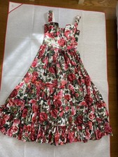Dolce & Gabbana Rose Print Dress Luxury Italian Designer Fashion Elegant Floral