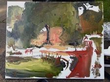 Plein Air Fauvism Landscape Original Oil Painting On Canvas 16x20 Signed