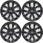 ✅ FITS 2014-2020 Nissan Rogue S # 519-17BLK + LOGO 17" Gloss Black Hubcaps SET/4